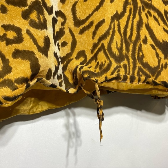 Avenue Blouse Womens 18/20 (2X) Leopard Print Long Sleeve Semi Sheer Silk Career - Picture 4 of 16